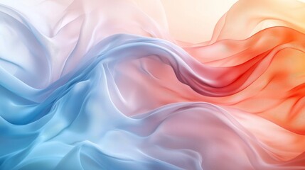 Obraz premium Abstract backdrop with smooth pastel waves. Gradient shades. Suitable for app or product design.