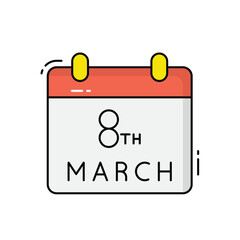 8th march vector icon
