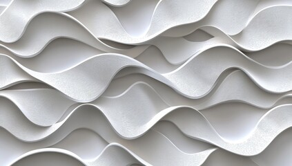 Fototapeta premium A sleek, seamless white wave texture pattern background for design projects.