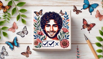 Checkbox with a human portret