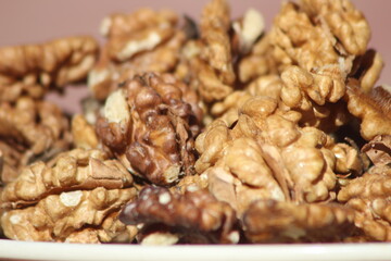Fresh Walnuts Close Up