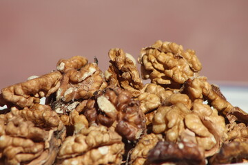 Fresh Walnuts Close Up