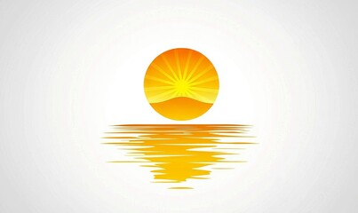 A half-sun icon depicting a sunset, suitable for graphic design, logos, websites, social media, mobile apps, and UI illustrations.