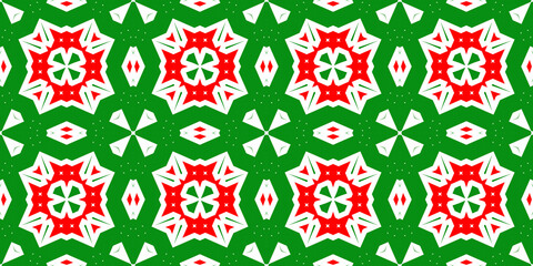 Seamless pattern banner red and green. Festive red and green Christmas pattern. Merry Christmas. Happy New Year.