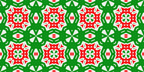 Seamless pattern banner red and green. Festive red and green Christmas pattern. Merry Christmas. Happy New Year.