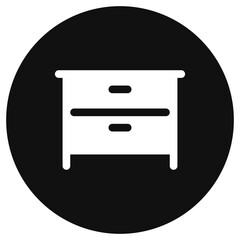 Editable nightstand, drawer, cabinet vector icon. Part of a big icon set family. Perfect for web and app interfaces, presentations, infographics, etc