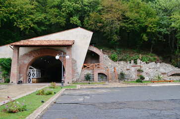 Obraz premium Entrance to Khareba Winery's Tunnel System in Georgia