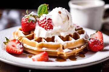 12 winter waffles a crispy and golden waffle topped with snow co
