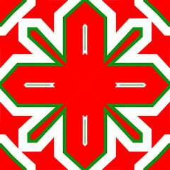 Seamless square pattern red and green. Christmas pattern green and red. Merry Christmas. Happy New Year.