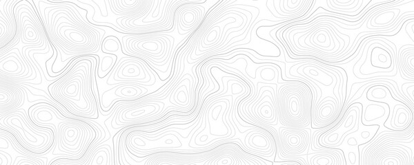 Abstract wavy topographic line background. Seamless pattern and banner design. Modern and dynamic feel to topographic mapping vector illustration.