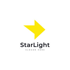 Star light modern logo design vector