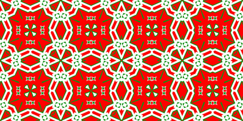 Seamless pattern banner red and green. Festive red and green Christmas pattern. Merry Christmas. Happy New Year.