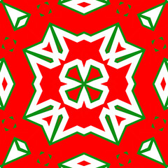 Seamless square pattern red and green. Christmas pattern green and red. Merry Christmas. Happy New Year.