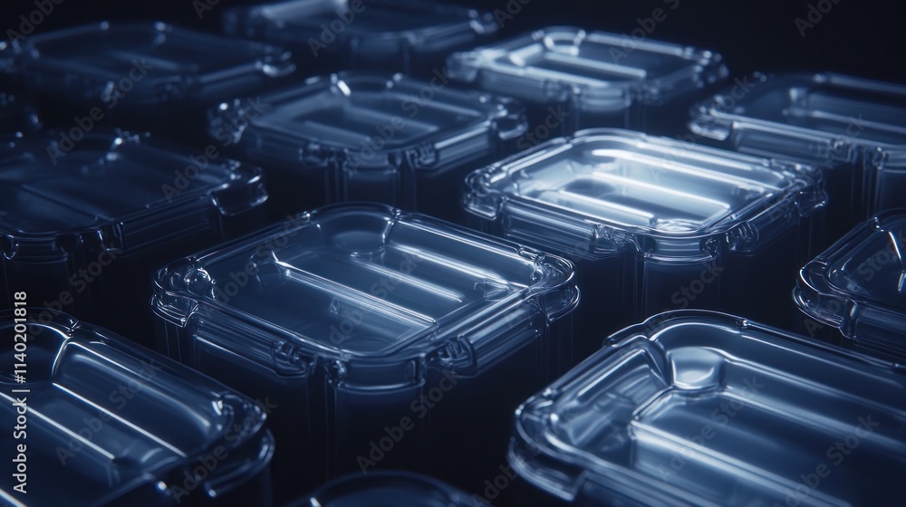 Aufkleber abstract background of translucent rectangular containers.