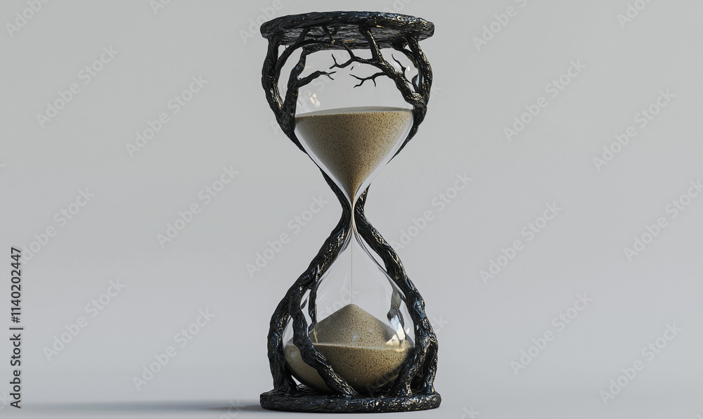Aufkleber urgent call to action addressing global warming with time running out digital art minimalist environ