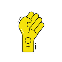Girl power vector icon