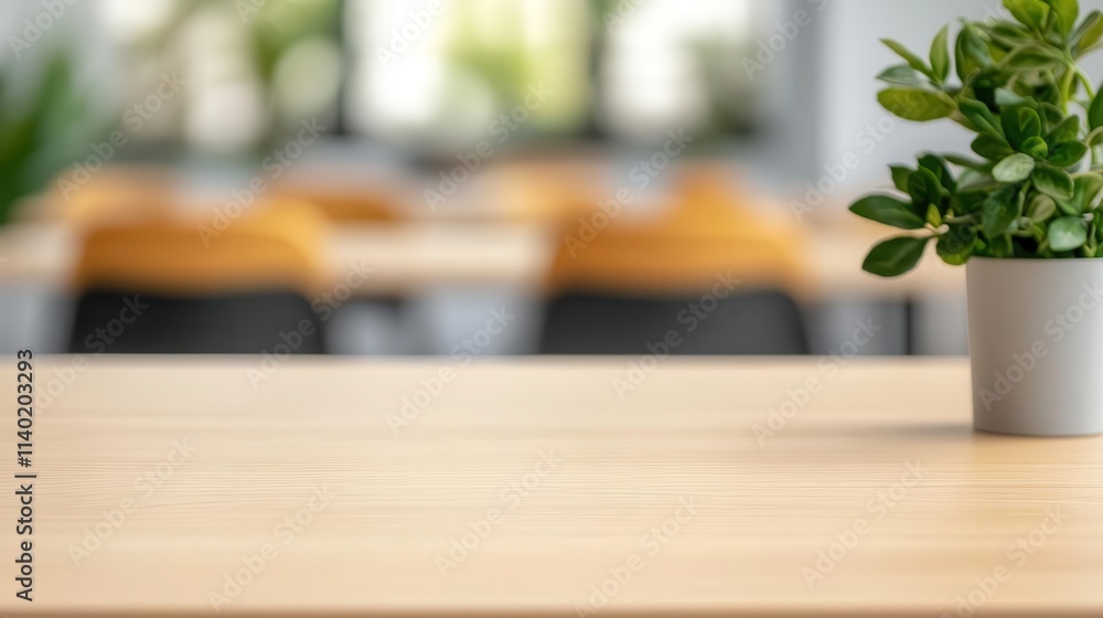 Poster a minimalist classroom design with desks and chairs slightly obscured in the background creates a tr
