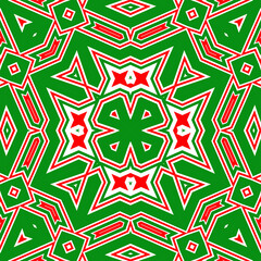 Seamless square pattern red and green. Christmas pattern green and red. Merry Christmas. Happy New Year.