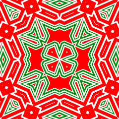 Seamless square pattern red and green. Christmas pattern green and red. Merry Christmas. Happy New Year.
