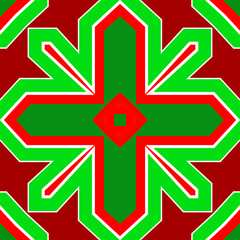 Seamless square pattern red and green. Christmas pattern green and red. Merry Christmas. Happy New Year.