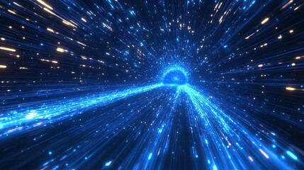 Fototapeta premium Blue Abstract Technology Background Speed Connection Network Concept Representing Fast Paced Evolution AI Technology Its Impact Digital Communication Data Exchange Business Connectivity