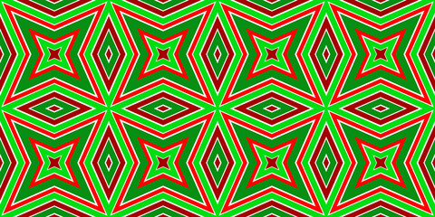 Seamless pattern banner red and green. Festive red and green Christmas pattern. Merry Christmas. Happy New Year.