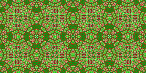 Seamless pattern banner red and green. Festive red and green Christmas pattern. Merry Christmas. Happy New Year.
