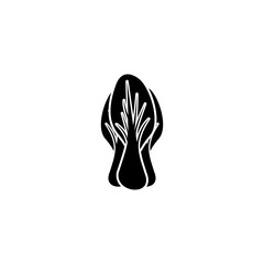 Fennel icon logo vector. Vegetable Icon vector on black color
