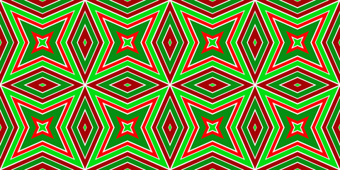 Seamless pattern banner red and green. Festive red and green Christmas pattern. Merry Christmas. Happy New Year.