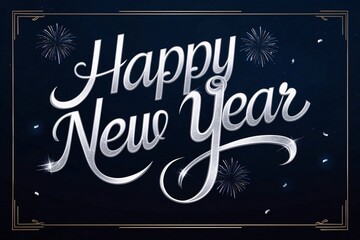 Fototapeta premium Happy New Year Background, Happy New Year Banner, Happy New Year Wallpaper, Happy New Year Text Design, New Year celebration background, New Year wishes background