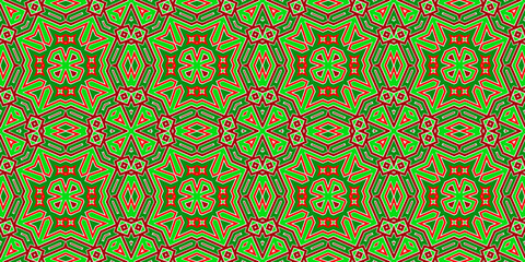 Seamless pattern banner red and green. Festive red and green Christmas pattern. Merry Christmas. Happy New Year.