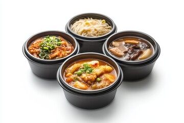 Kimchi stew meal on a light backdrop