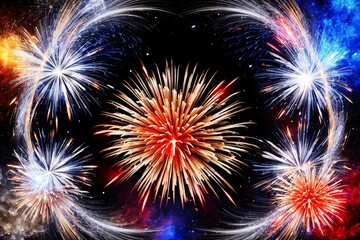 Fototapeta premium Happy New Year Abstract Background, Happy New Year Background, Happy New Year Wallpaper, Happy New Year Digital Paper