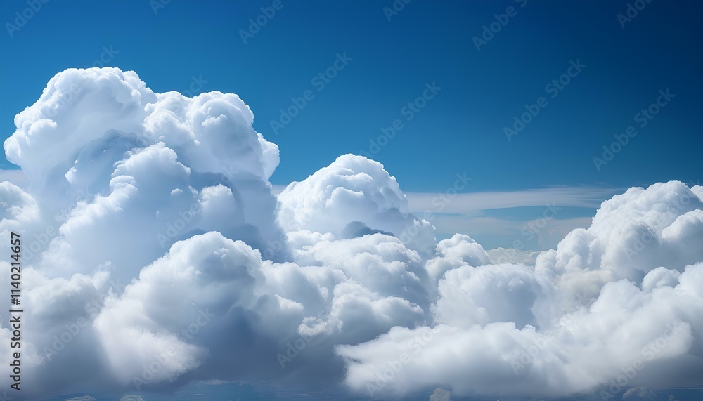Poster blue sky and clouds with copy space for add text. clouds and blue-sky background.