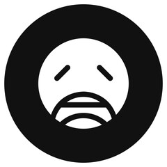 Editable weary, tired face vector icon. Part of a big icon set family. Perfect for web and app interfaces, presentations, infographics, etc