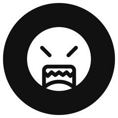 Editable angry, upset face vector icon. Part of a big icon set family. Perfect for web and app interfaces, presentations, infographics, etc