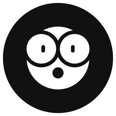 Editable surprised, astonished, shocked face vector icon. Part of a big icon set family. Perfect for web and app interfaces, presentations, infographics, etc