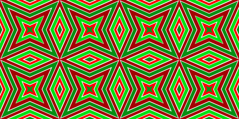 Seamless pattern banner red and green. Festive red and green Christmas pattern. Merry Christmas. Happy New Year.