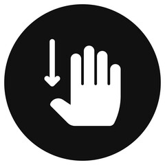 Editable four fingers swipe down vector icon. Part of a big icon set family. Perfect for web and app interfaces, presentations, infographics, etc