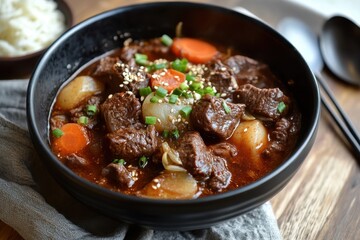 Korean beef broth soup