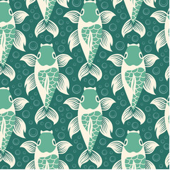 chinese pond Designs in Fabric, Wallpaper and Home Decor