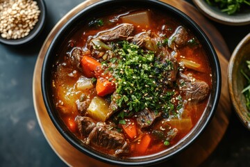 Korean beef broth soup Gomtang