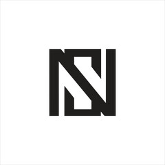 Ns or Sn letter unique, creative art and stylish branding logo design