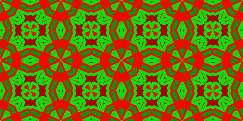 Seamless pattern banner red and green. Festive red and green Christmas pattern. Merry Christmas. Happy New Year.