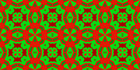 Seamless pattern banner red and green. Festive red and green Christmas pattern. Merry Christmas. Happy New Year.
