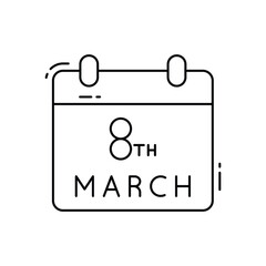 8th march vector icon