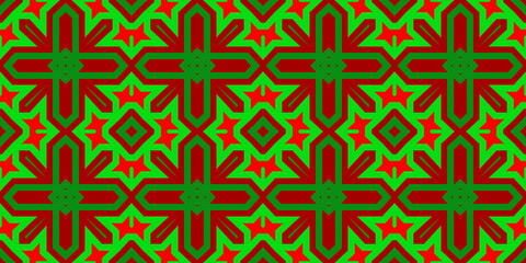 Seamless pattern banner red and green. Festive red and green Christmas pattern. Merry Christmas. Happy New Year.