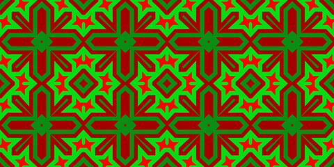 Seamless pattern banner red and green. Festive red and green Christmas pattern. Merry Christmas. Happy New Year.