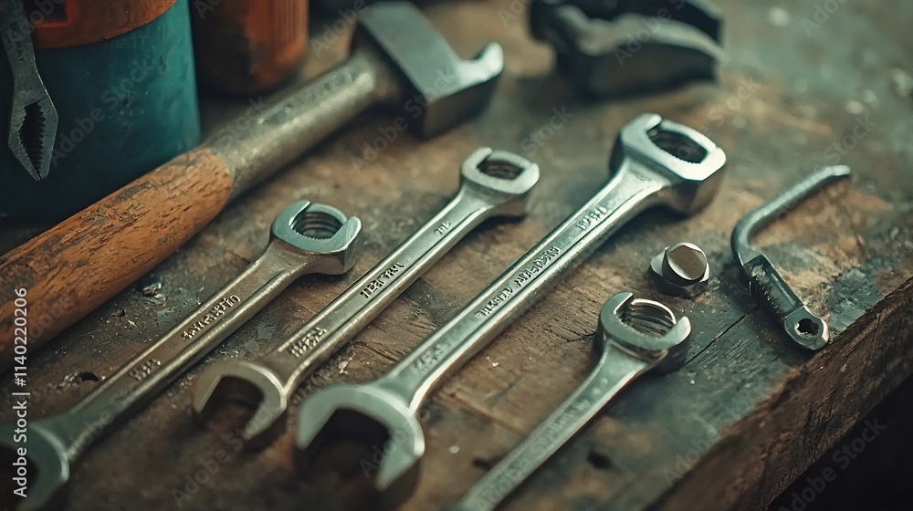 Poster visually organized shot showcasing a set of allen wrenches displayed in ascending numerical order hi