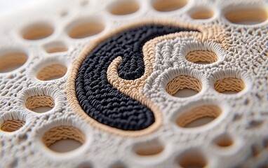 Yin Yang Textile Design Balance Harmony Texture